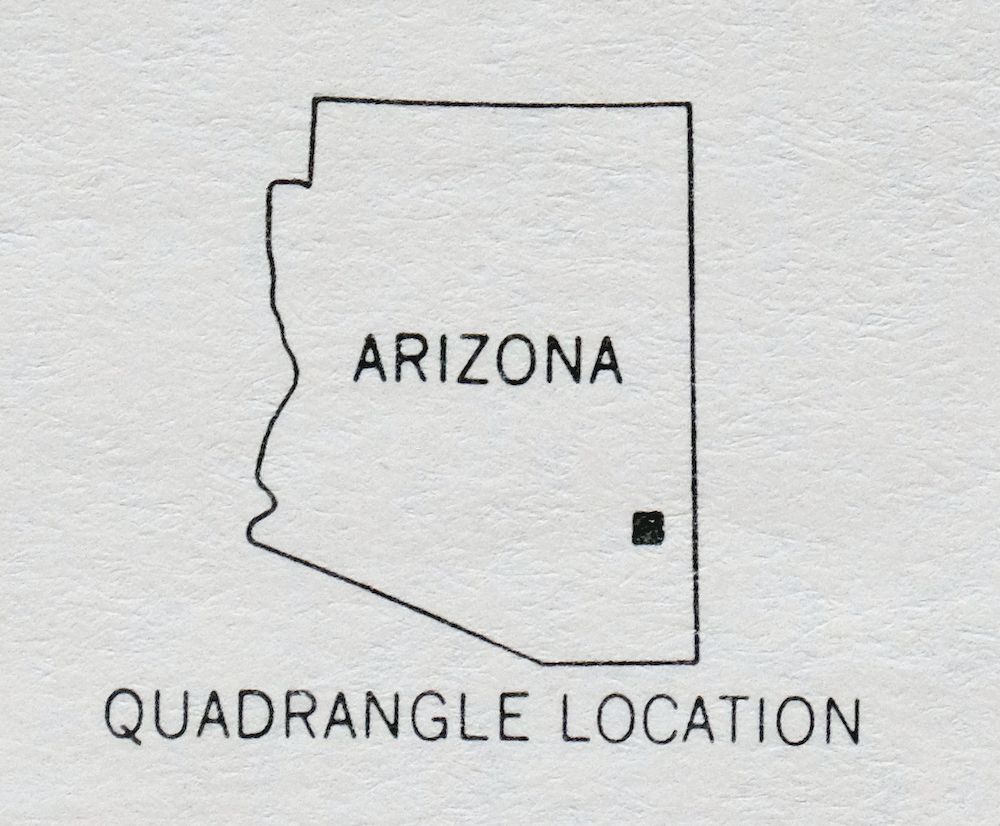 Safford Arizona Thatcher Solomon USGS Topo Map 1980 Vintage - Image 2
