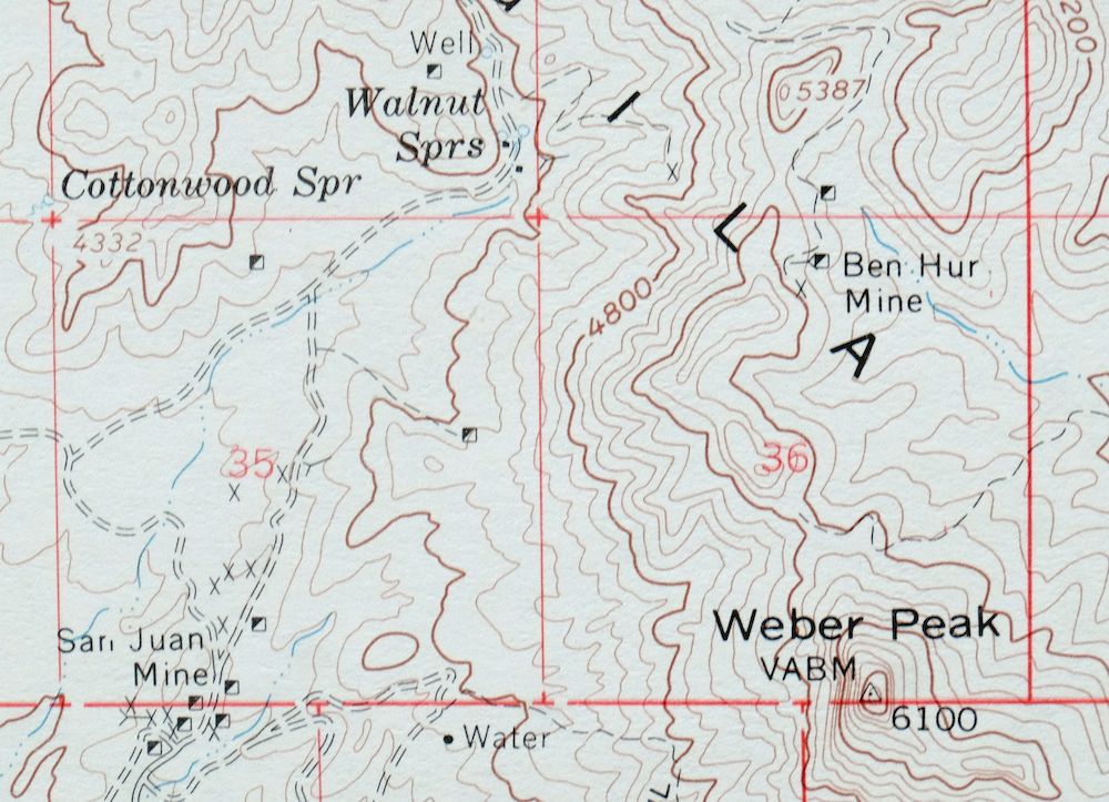 Safford Arizona Thatcher Solomon USGS Topo Map 1980 Vintage - Image 6