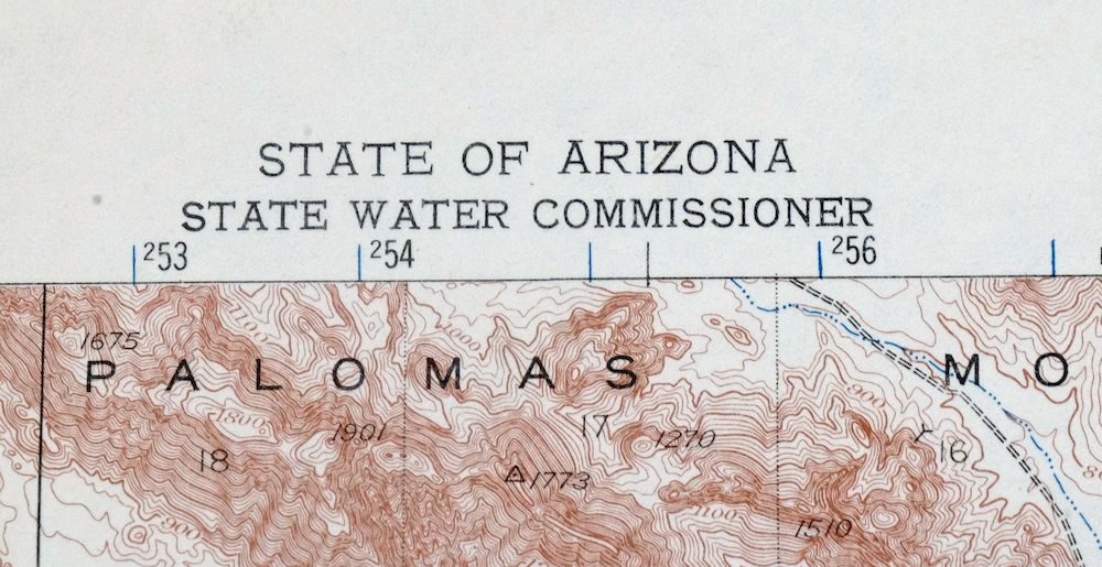Stoval Arizona Kofa Horn USGS 15-Min Topo Map 1966 Vintage - Image 3