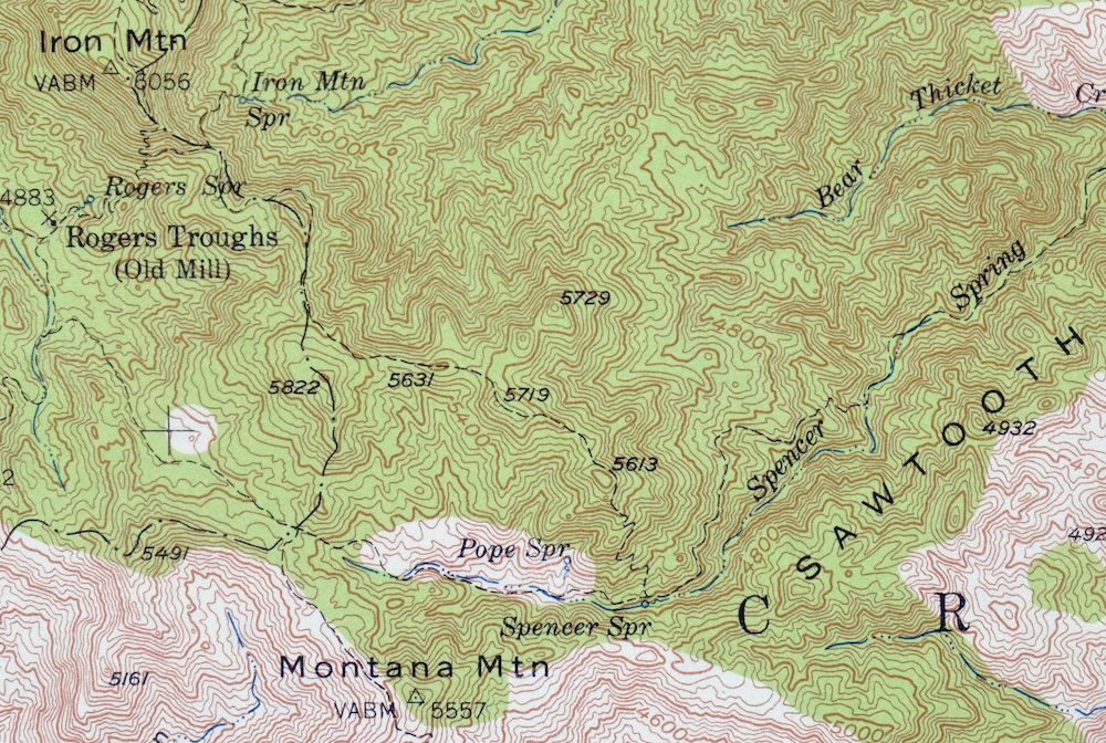 Superior Arizona Top-of-the-World USGS Topo Map 1957 Vintage - Image 5