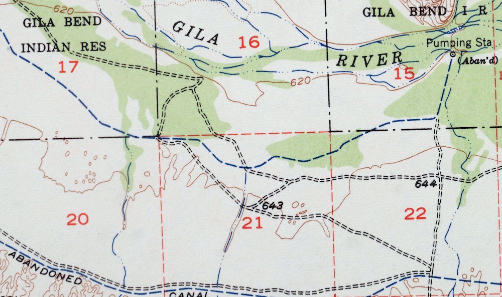 Theba Arizona Sauceda Mountains Gila Bend USGS Topo Map 1951 - Image 3