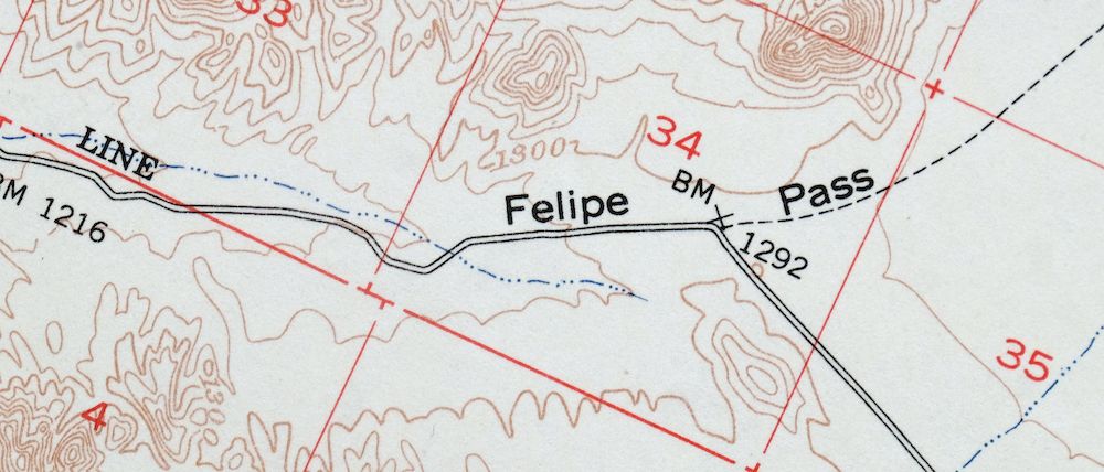 Trigo Peaks Arizona Dome Rock Mountains USGS Topo Map 1955 - Image 4