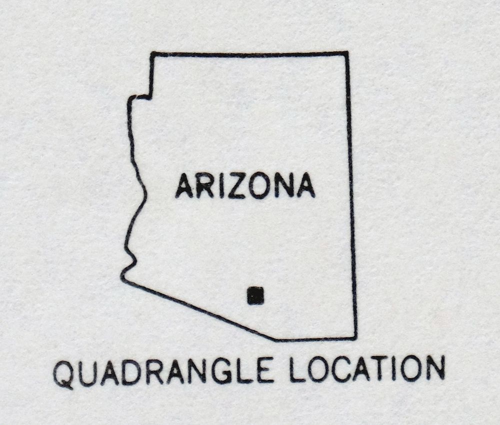 Vaca Hills Arizona Papago USGS Topographic Map 1965 Vintage - Image 3