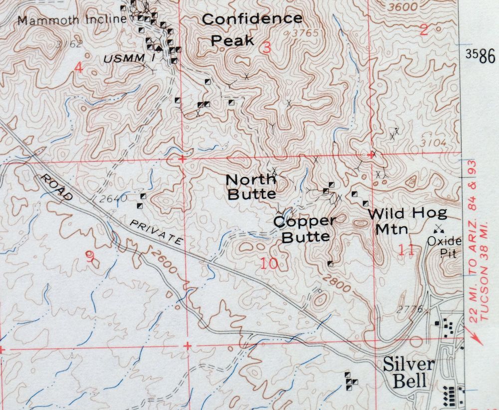 Vaca Hills Arizona Papago USGS Topographic Map 1965 Vintage - Image 6
