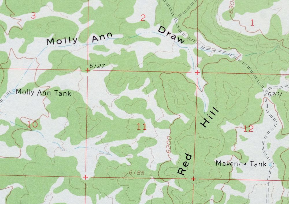 Valle Arizona Kaibab Quivero USGS Topo Map 1964 Vintage - Image 6