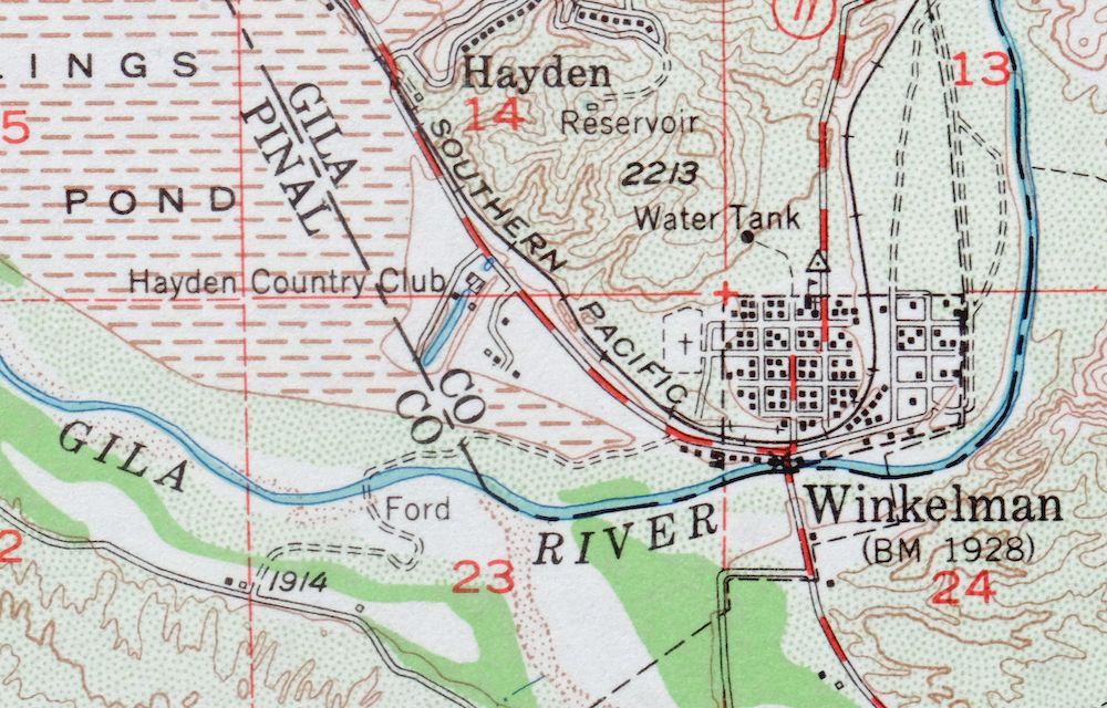 Winkelman Arizona Dudleyville Hayden USGS Topo Map 1966 - Image 6