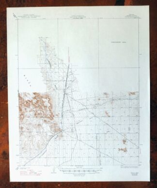 Yucca Arizona Black Mountains USGS Topo Map 1947 Vintage