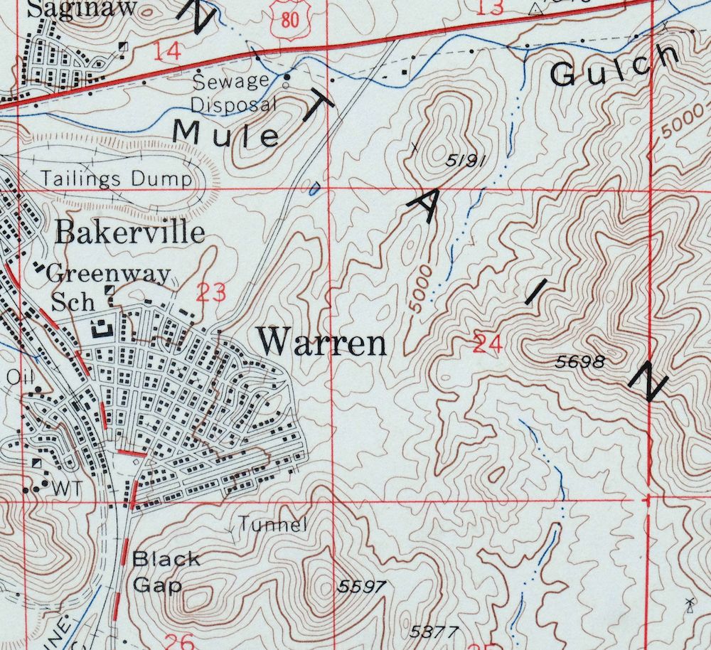 Bisbee Arizona Naco Mule Mountains USGS 15-Min Topo Map 1959 - Image 2