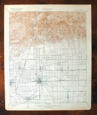Cucamonga California Ontario Chino USGS Topographic Map 1917