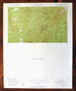 Crown King Arizona Prescott NF USGS Topo Map 1955 Vintage