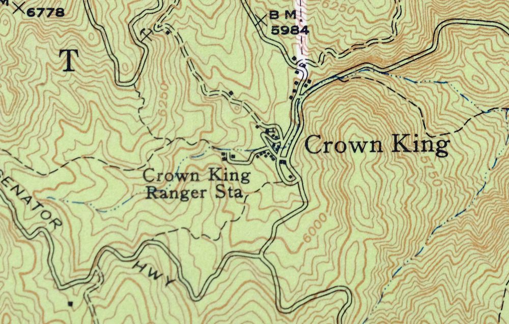 Crown King Arizona Prescott NF USGS Topo Map 1955 Vintage - Image 4