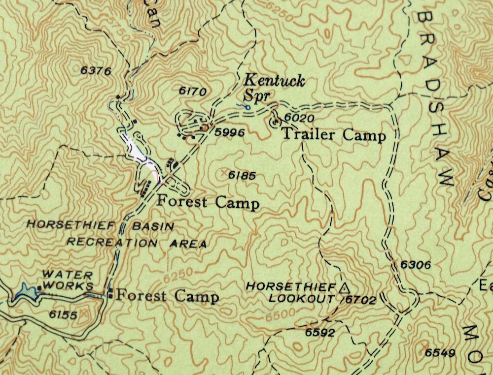 Crown King Arizona Prescott NF USGS Topo Map 1955 Vintage - Image 2