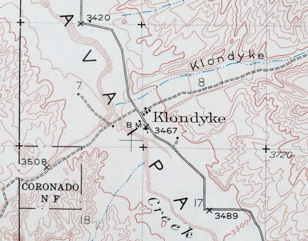 Klondyke Arizona USGS 15-Min Topographic Map 1971 Vintage - Image 5