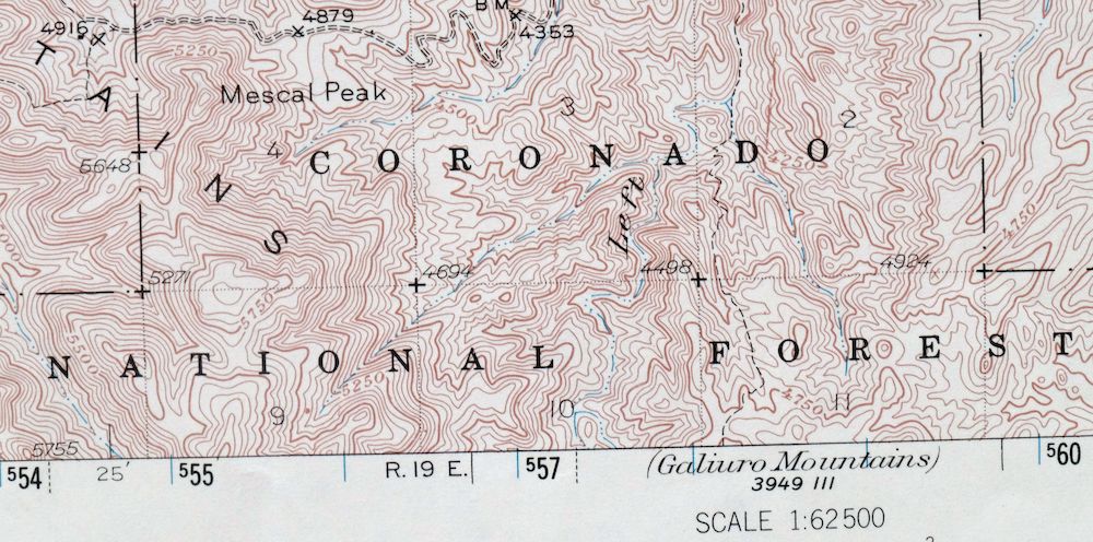 Klondyke Arizona USGS 15-Min Topographic Map 1971 Vintage - Image 3