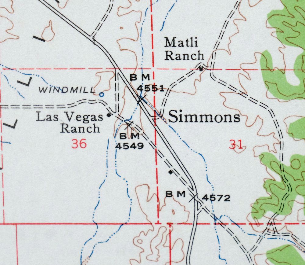 Simmons Arizona Paulden Williamson USGS 15-Min Topo Map 1964 - Image 3