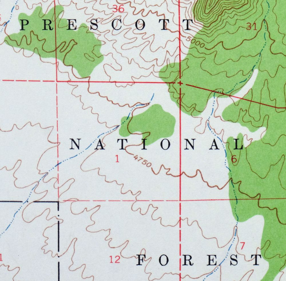 Simmons Arizona Paulden Williamson USGS 15-Min Topo Map 1964 - Image 6