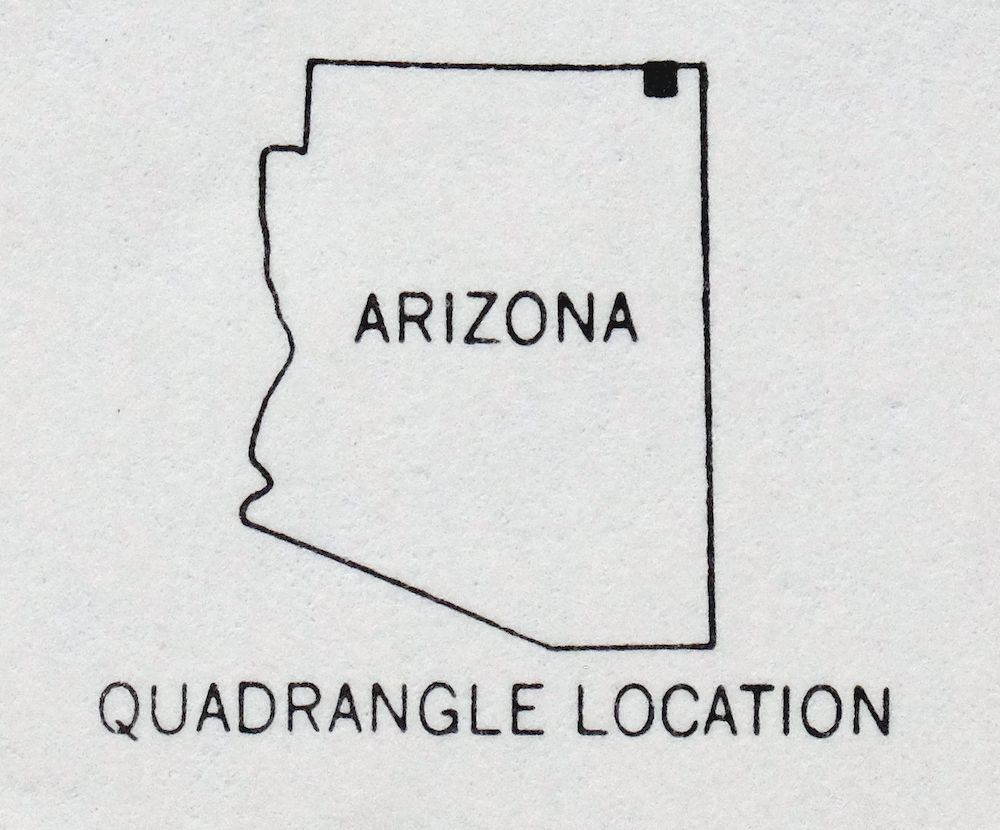 Toh Atin Mesa Arizona Red Mesa USGS Topo Map 1967 Vintage - Image 3