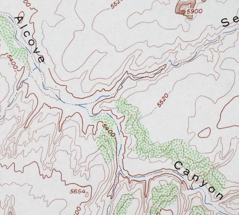 Toh Atin Mesa Arizona Red Mesa USGS Topo Map 1967 Vintage - Image 6