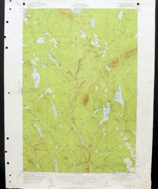 Shin Pond Maine USGS 15-Min Topographic Map 1958 Vintage