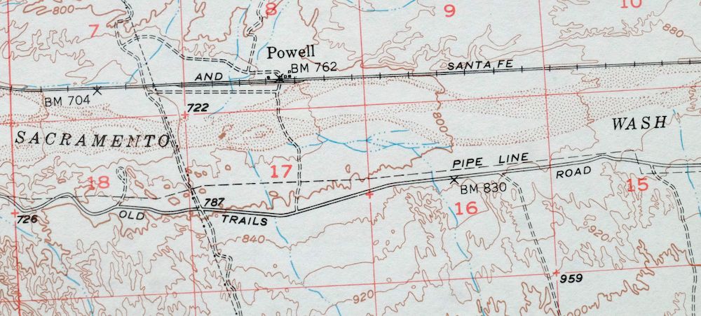 Topock Arizona Lake Havasu City Franconia USGS Topo Map 1981 - Image 4