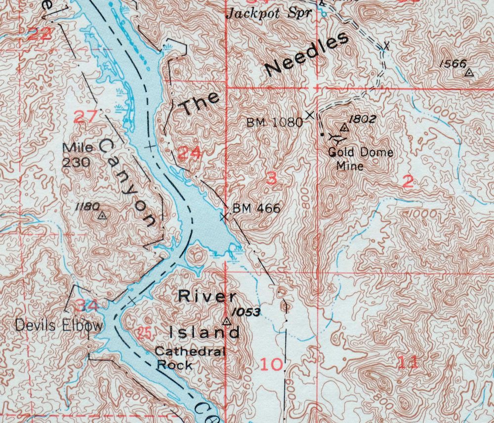 Topock Arizona Lake Havasu City Franconia USGS Topo Map 1981 - Image 5
