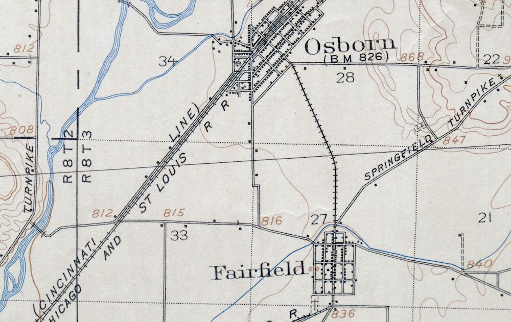Dayton Ohio Beavercreek Fairborn USGS Topographic Map 1956 - Image 3