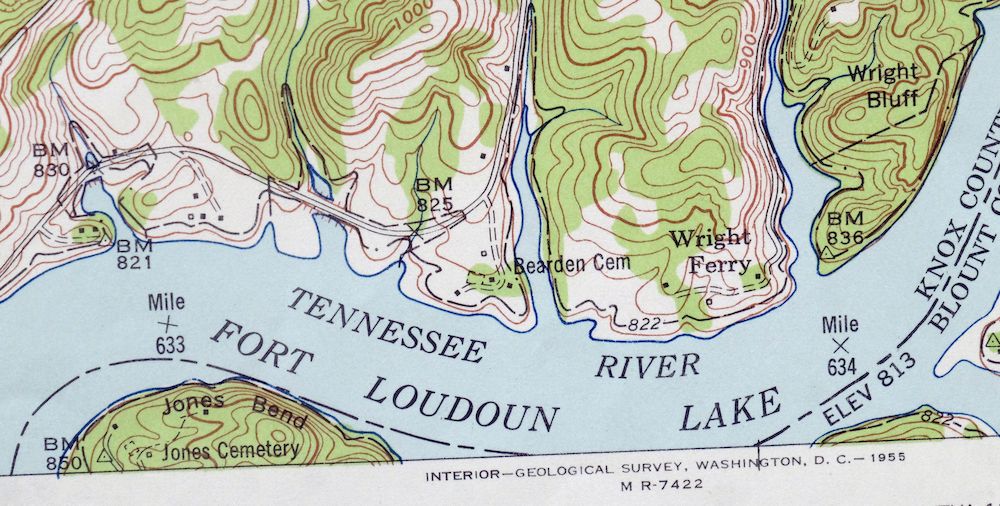 Bearden Tennessee Knoxville Alcoa USGS Topo Map 1968 Vintage - Image 3