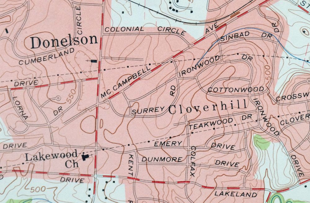 Nashville East Tennessee Lakewood USGS Topo Map 1959 Vintage - Image 4