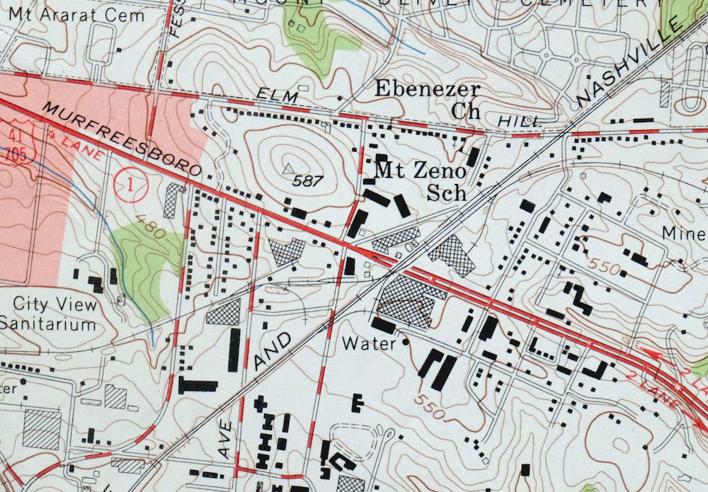 Nashville East Tennessee Lakewood USGS Topo Map 1959 Vintage - Image 3