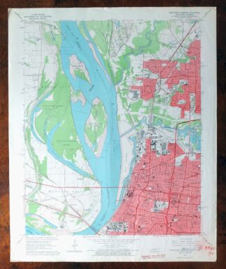 Northwest Memphis Tennessee Frayser USGS Topo Map 1967