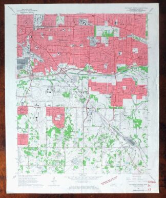 Southeast Memphis Tennessee Memphis USGS Topo Map 1967