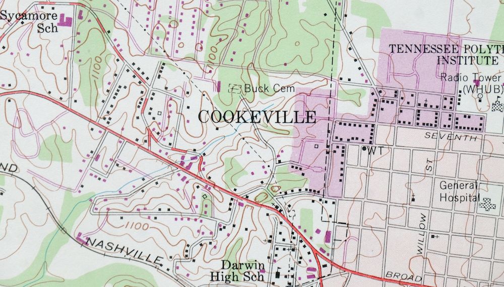 Cookeville West Tennessee Westgate Baxter USGS Topo Map 1975 - Image 4