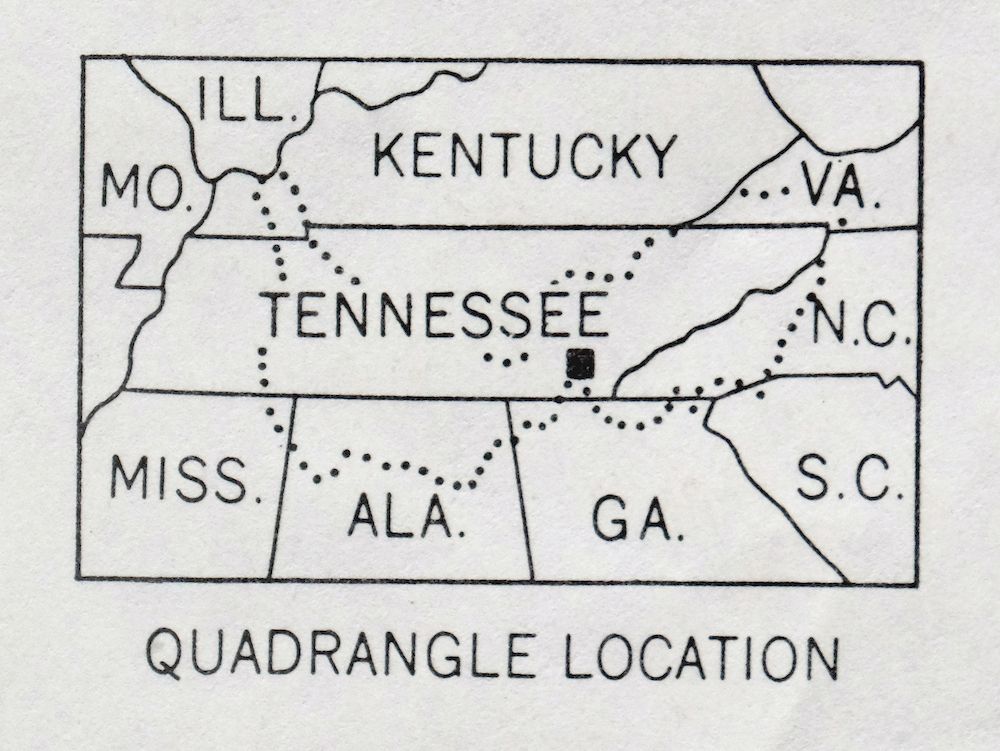 East Cleveland Tennessee Climer USGS Topographic Map 1966 - Image 2