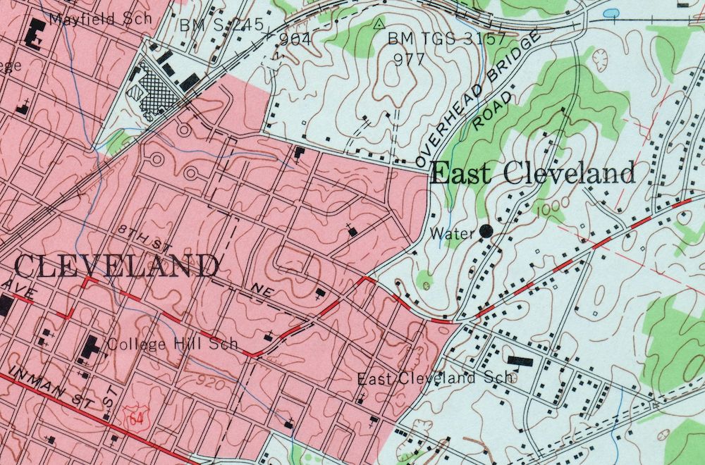 East Cleveland Tennessee Climer USGS Topographic Map 1966 - Image 5