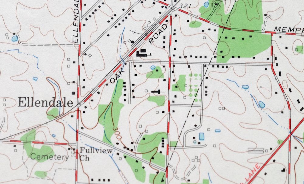 Ellendale Tennessee Memphis Cordova USGS Topo Map 1967 - Image 6