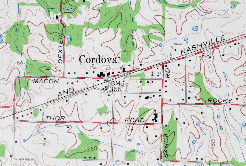 Ellendale Tennessee Memphis Cordova USGS Topo Map 1967 - Image 5