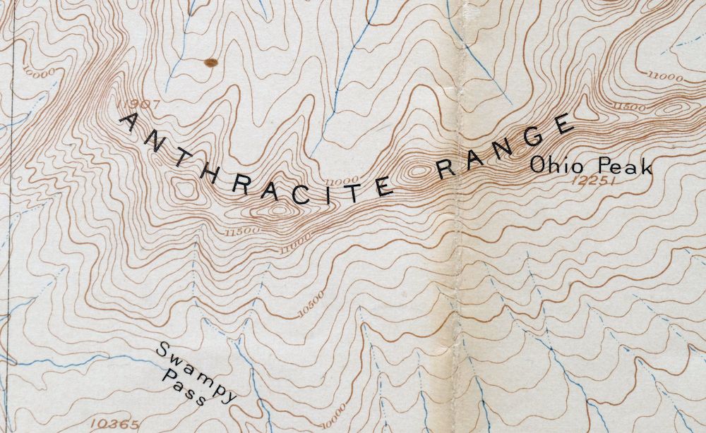 Anthracite Colorado USGS 15-Min Topographic Map 1918 Antique - Image 2