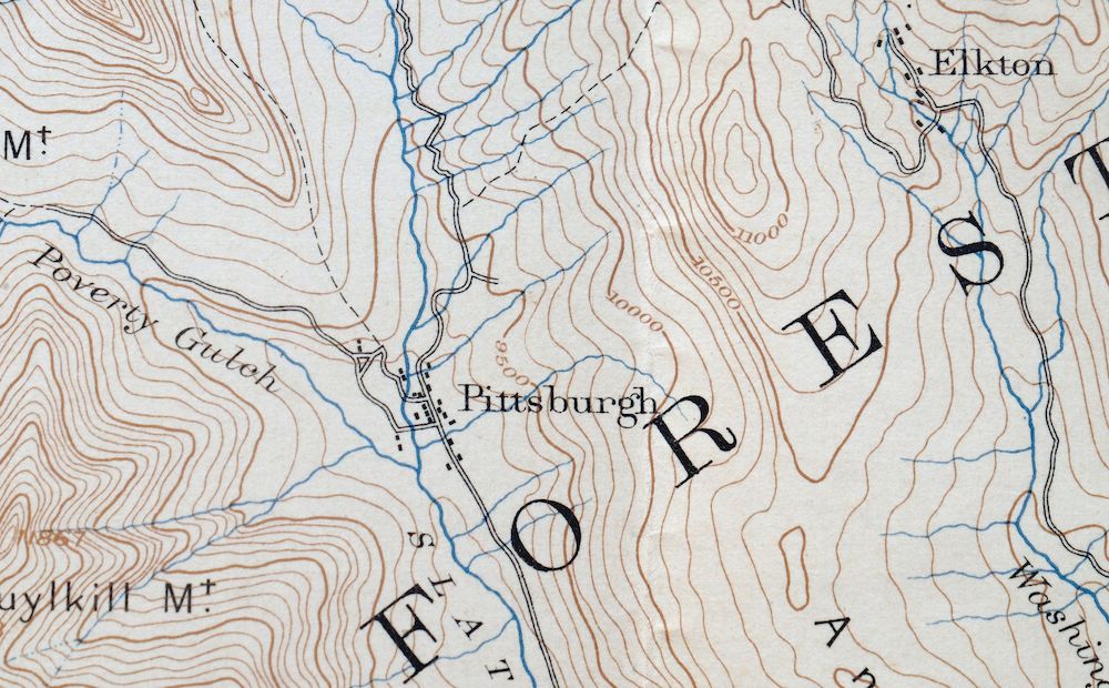 Anthracite Colorado USGS 15-Min Topographic Map 1918 Antique - Image 3
