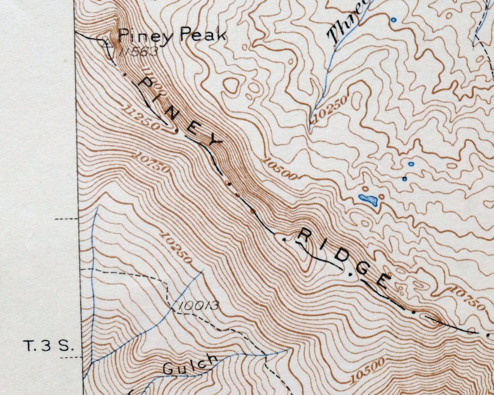 Mount Powell Colorado Gore Range USGS Topo Map 1940 Antique - Image 5