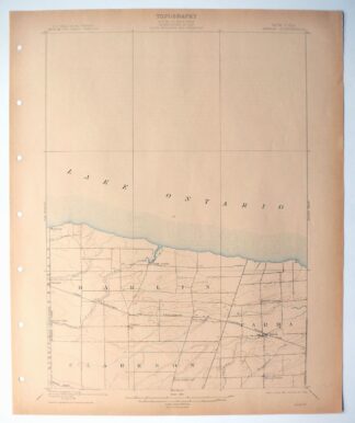 Hamlin New York Hilton USGS 15-Min Topo Map 1910 Antique