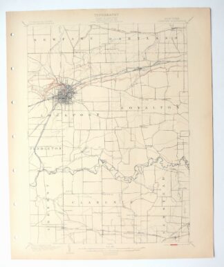 Lockport New York South Lockport Akron USGS Topo Map 1906