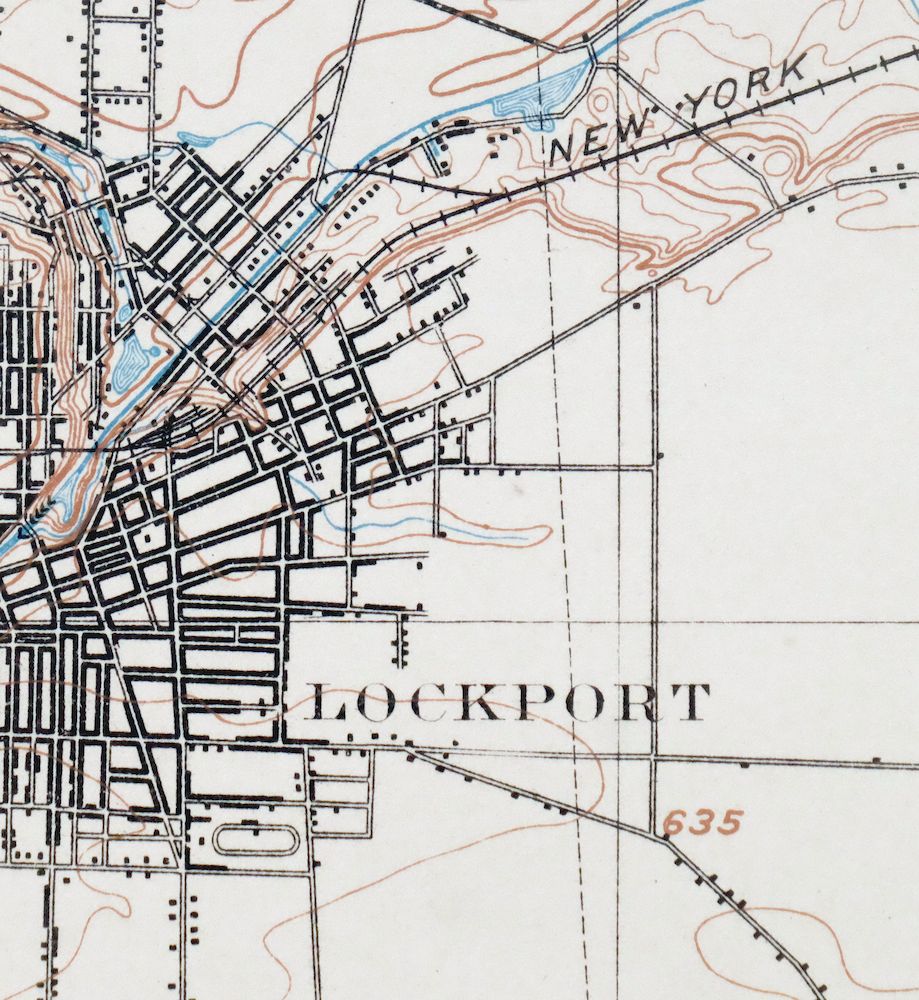Lockport New York South Lockport Akron USGS Topo Map 1906 - Image 2