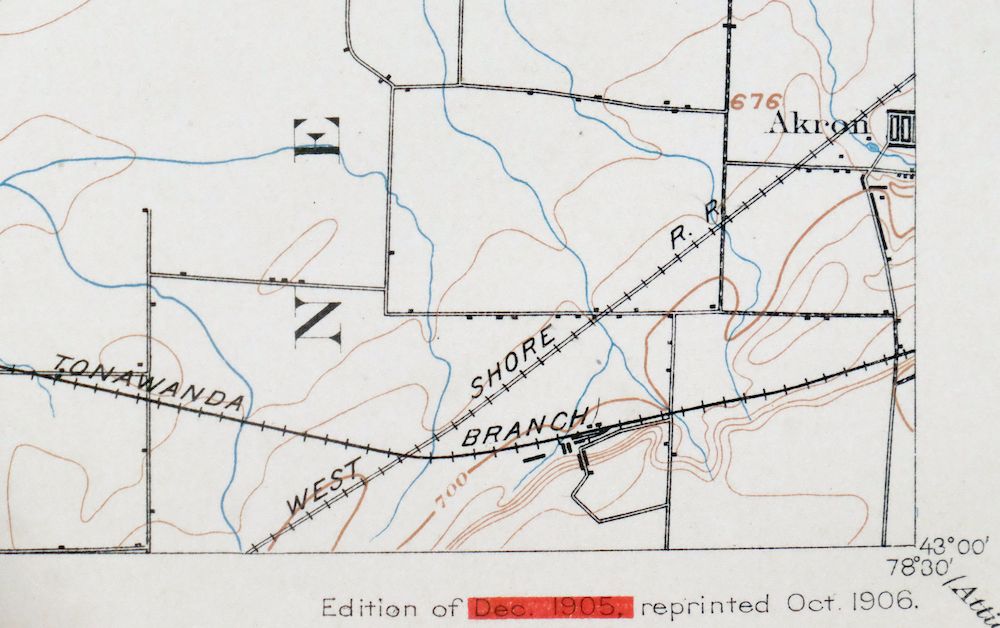 Lockport New York South Lockport Akron USGS Topo Map 1906 - Image 5