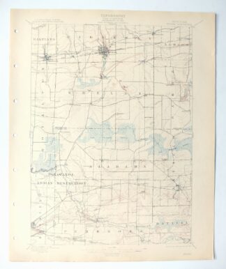 Medina New York Akron Middleport USGS Topo Map 1909 Antique