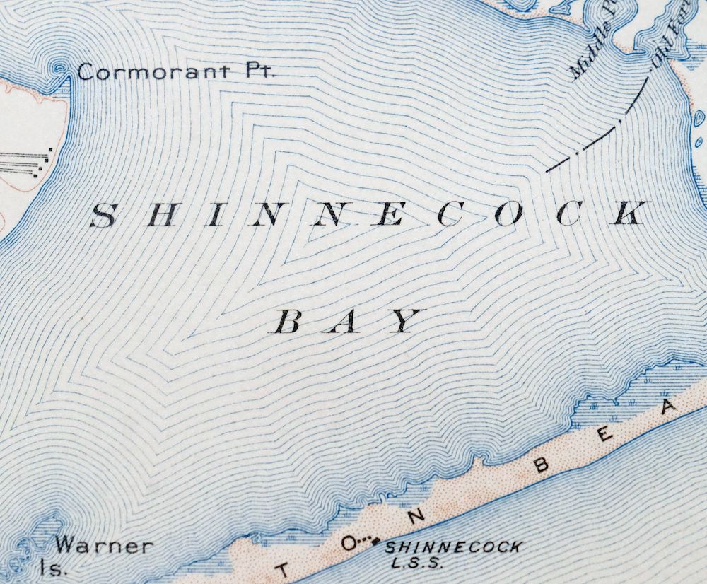 Sag Harbor New York Hampton Bays USGS Topo Map 1913 Antique - Image 2