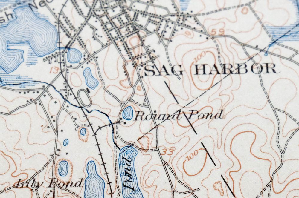 Sag Harbor New York Hampton Bays USGS Topo Map 1913 Antique - Image 6
