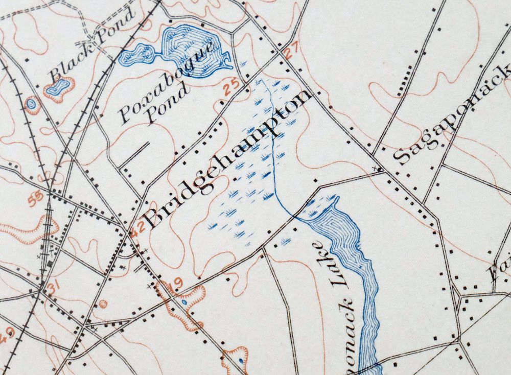 Sag Harbor New York Hampton Bays USGS Topo Map 1913 Antique - Image 4