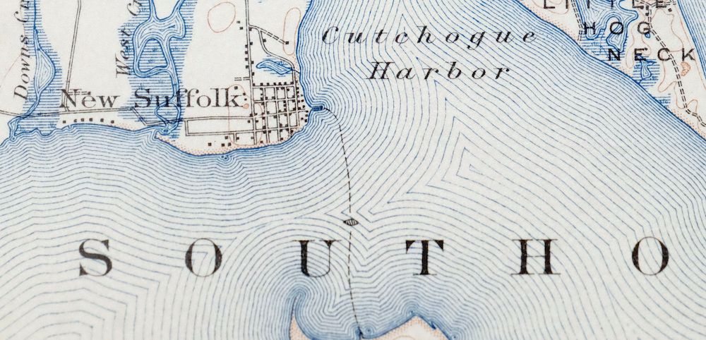 Sag Harbor New York Hampton Bays USGS Topo Map 1913 Antique - Image 3