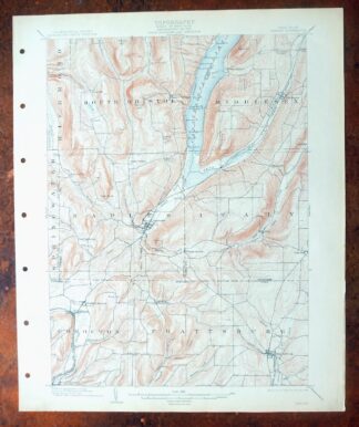 Naples New York Cohocton Middlesex USGS Topographic Map 1908