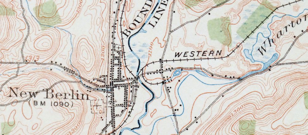 New Berlin New York Sherburne Morris USGS Topo Map 1912 - Image 3